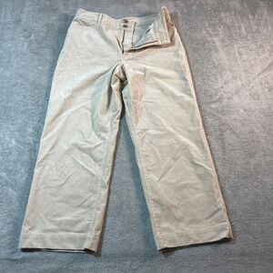 Ann Taylor Pants Women's 12 Cream Corduroy Wide Leg Crop Pants High Waist Casual